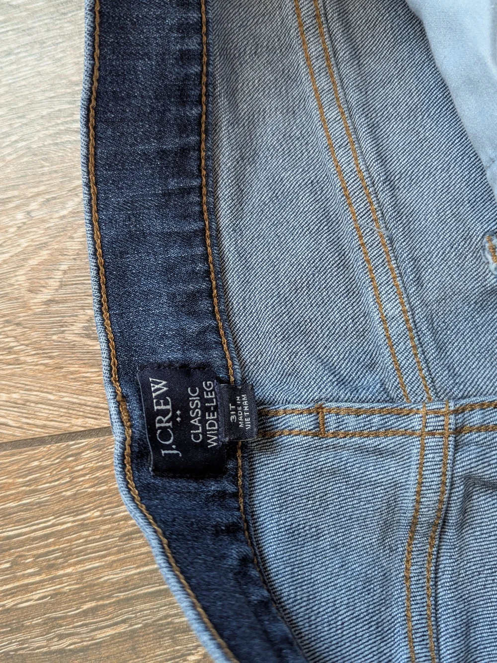 J. Crew Classic Wide Leg Jean 31 Tall Medium Wash All Day Stretch